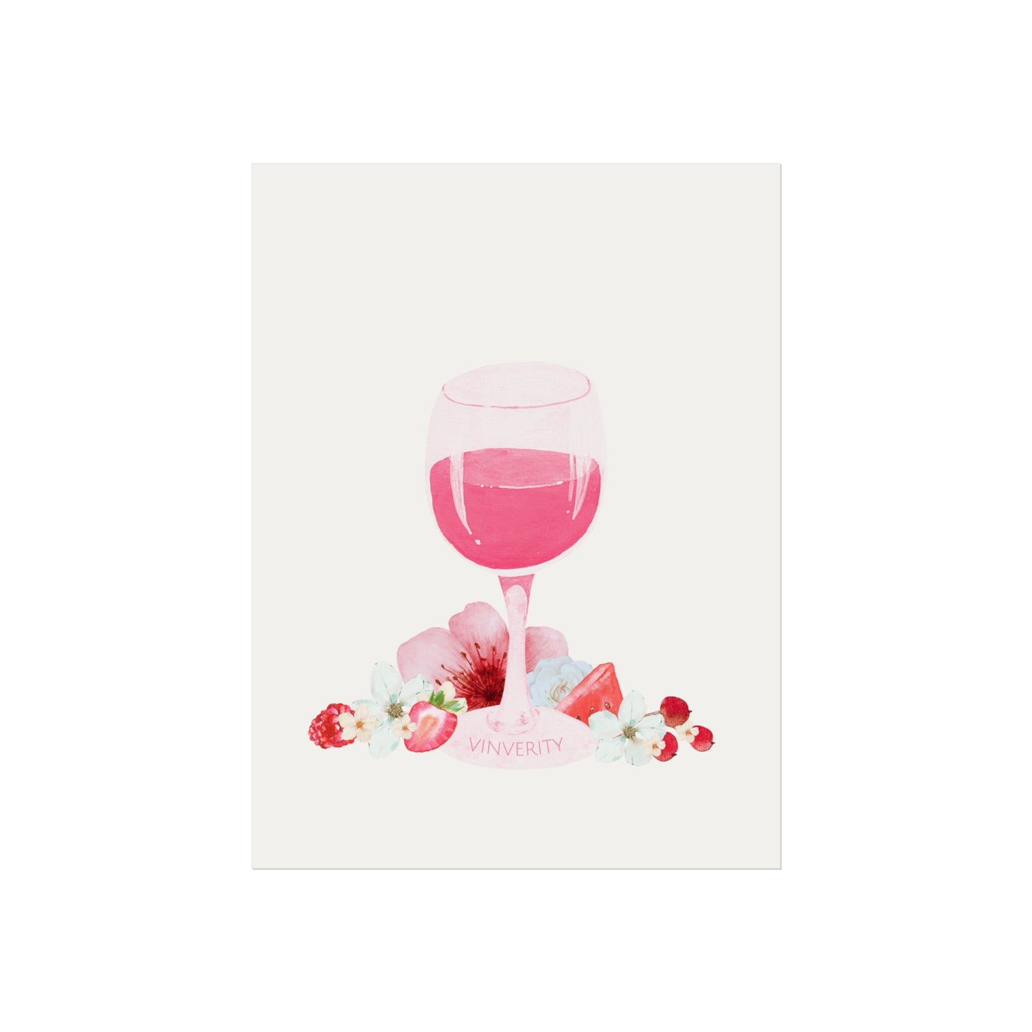 Wine Art Poster "Rosé"