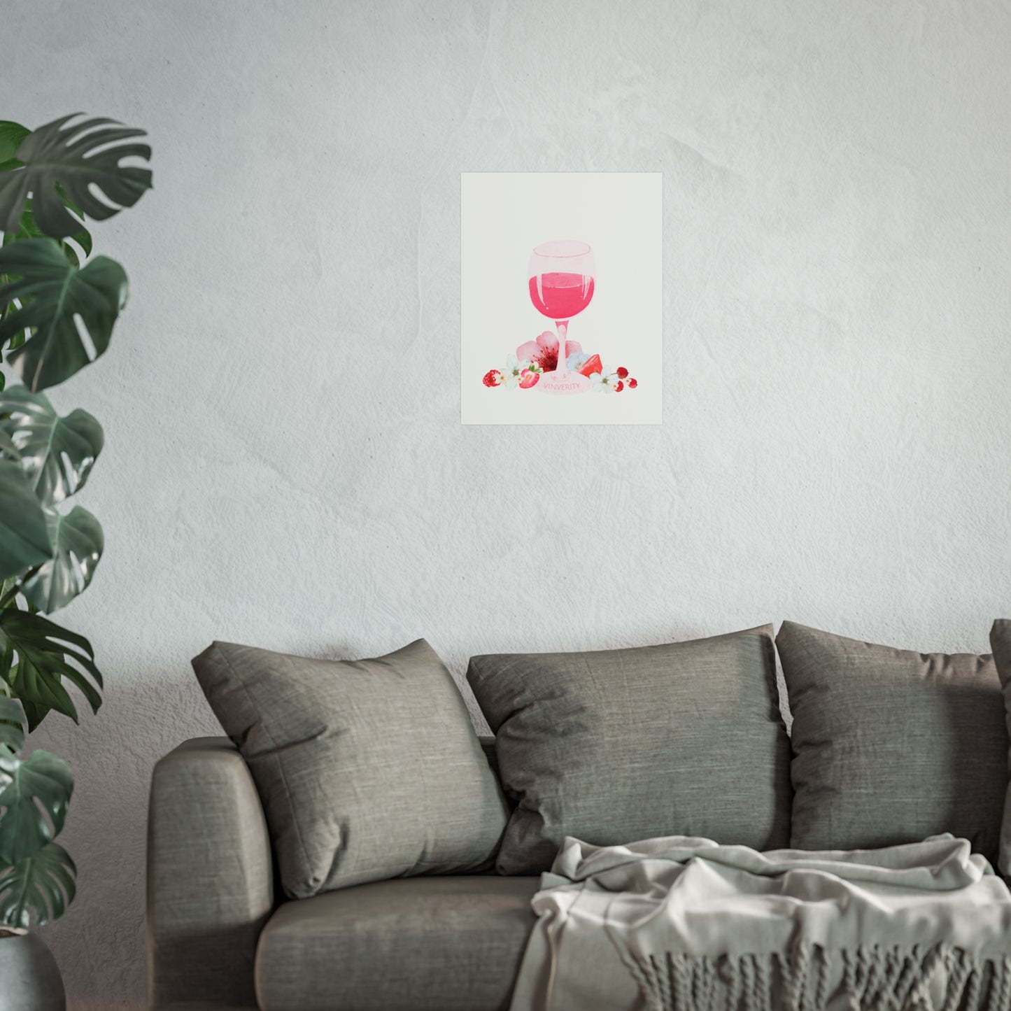 Wine Art Poster "Rosé"