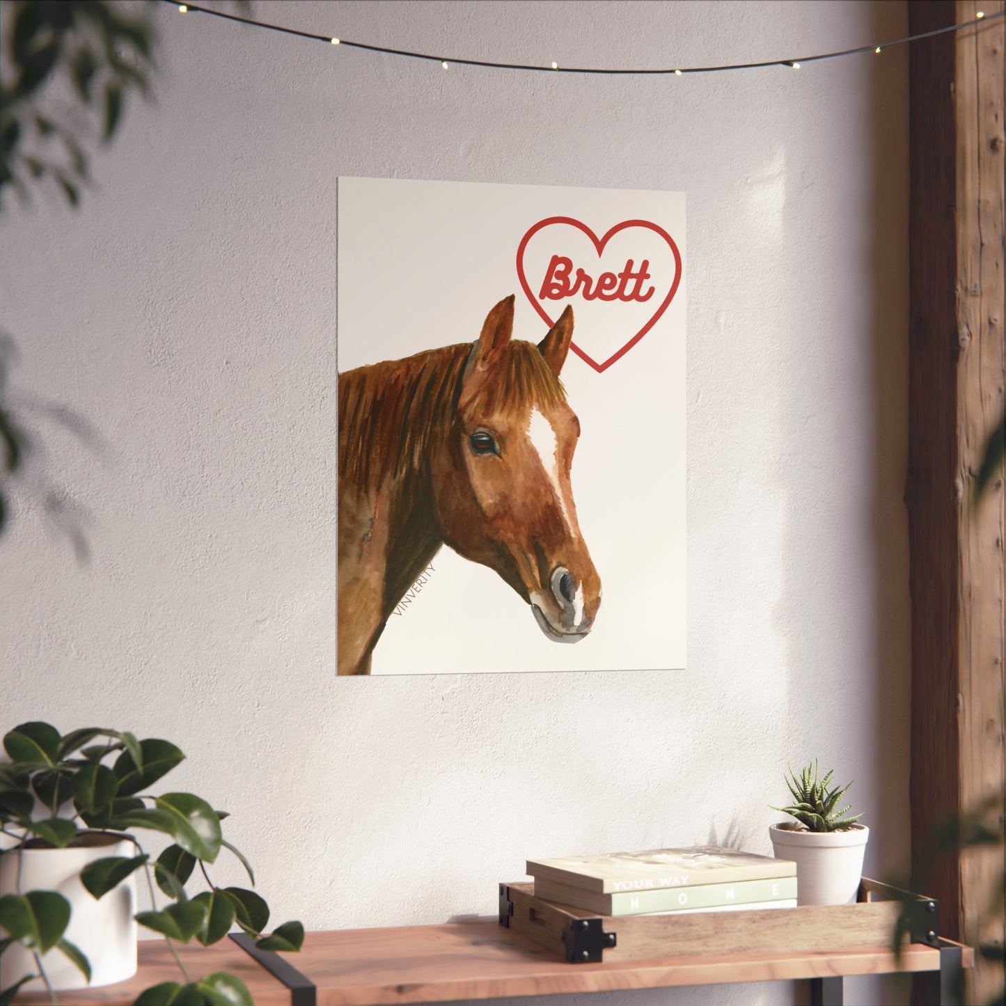 Wine Art Poster "<3 Brett"