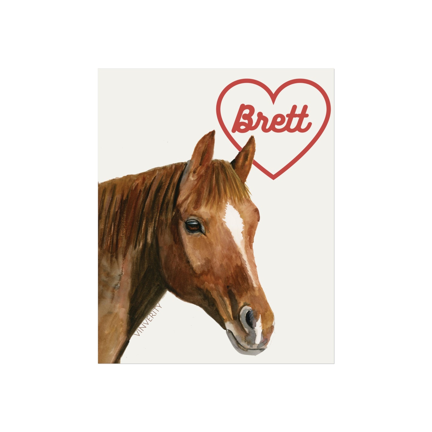 Wine Art Poster "<3 Brett"