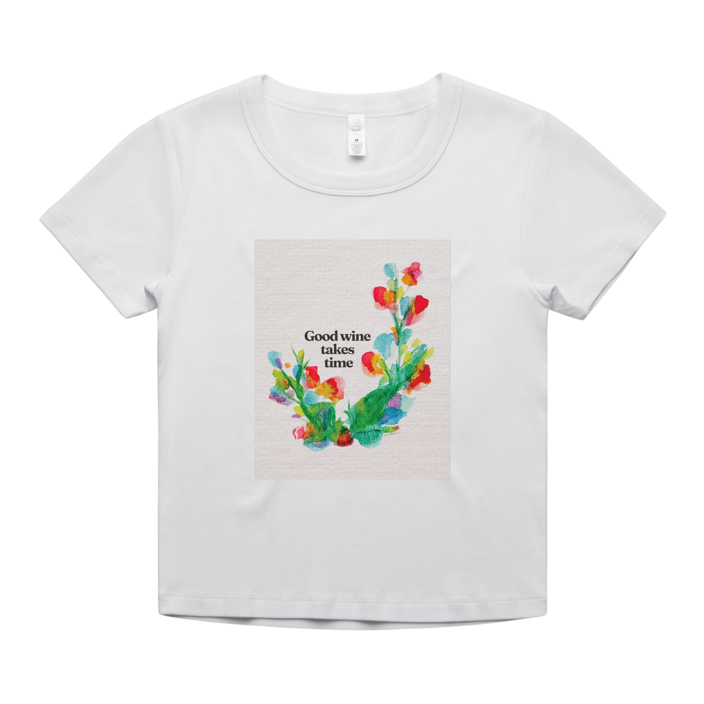 "Good Wine Takes Time" Organic Baby Tee