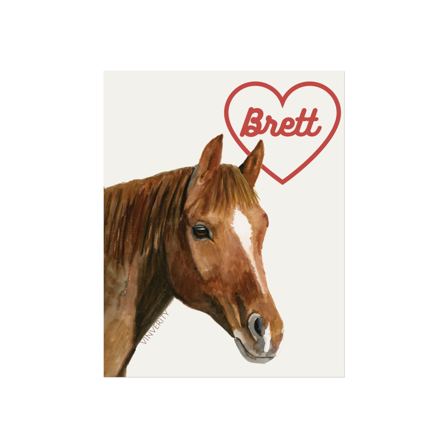 Wine Art Poster "<3 Brett"