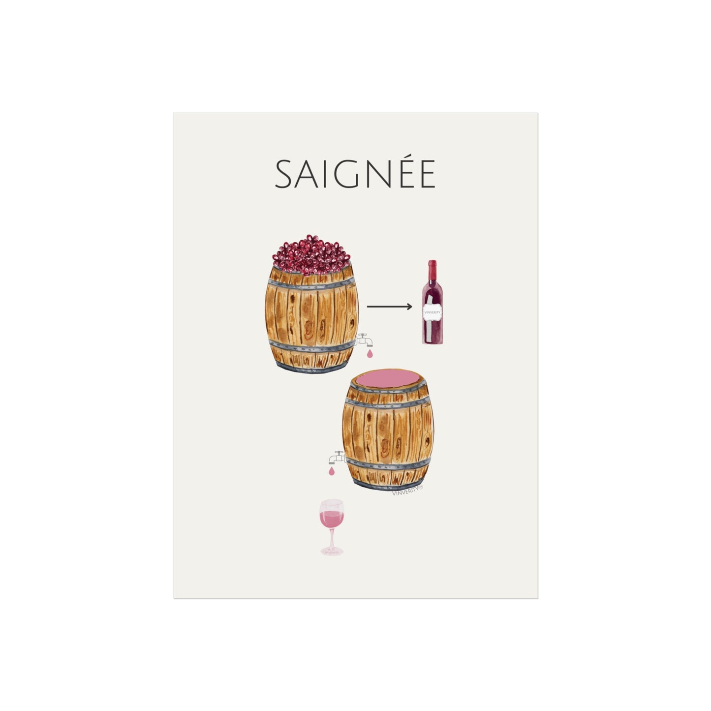 Saignée Method Wine Poster