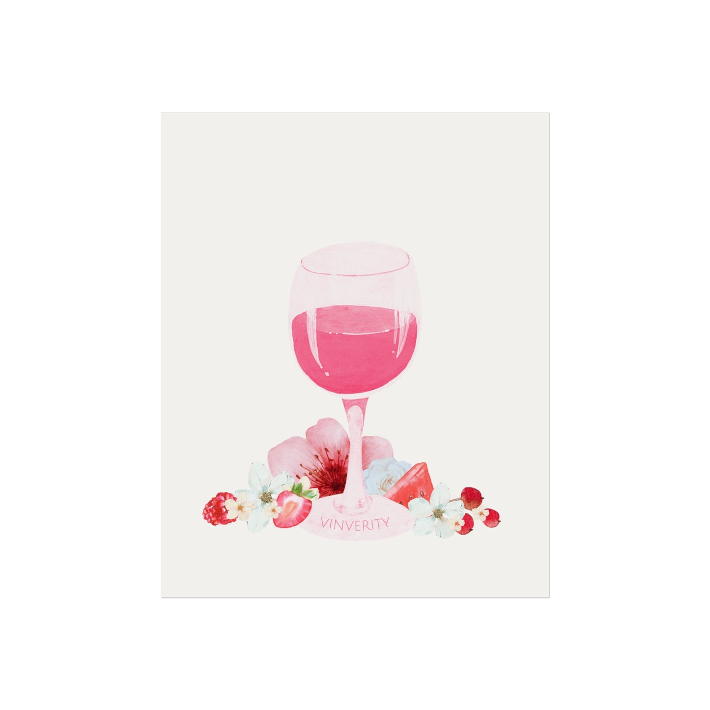 Wine Art Poster "Rosé"