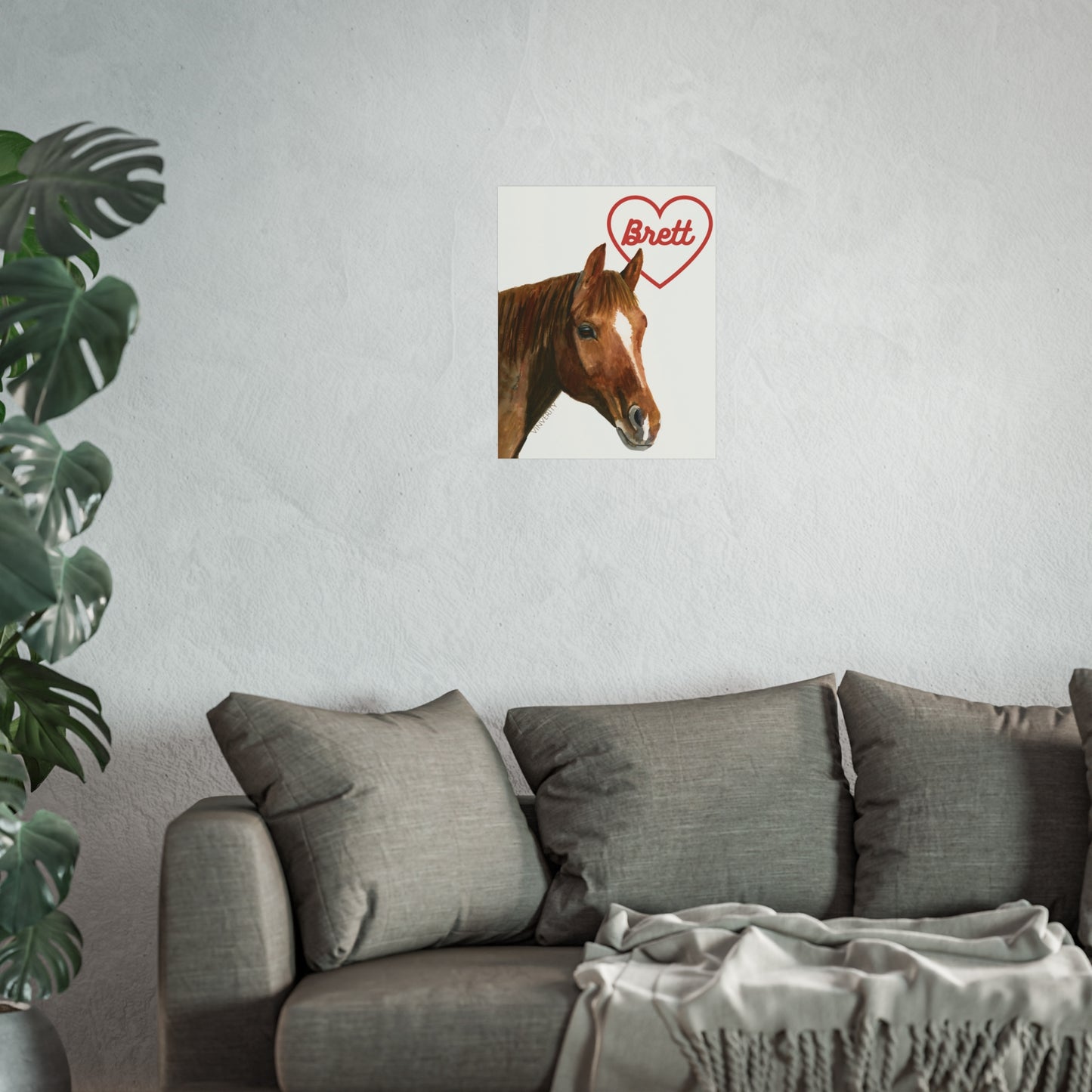 Wine Art Poster "<3 Brett"