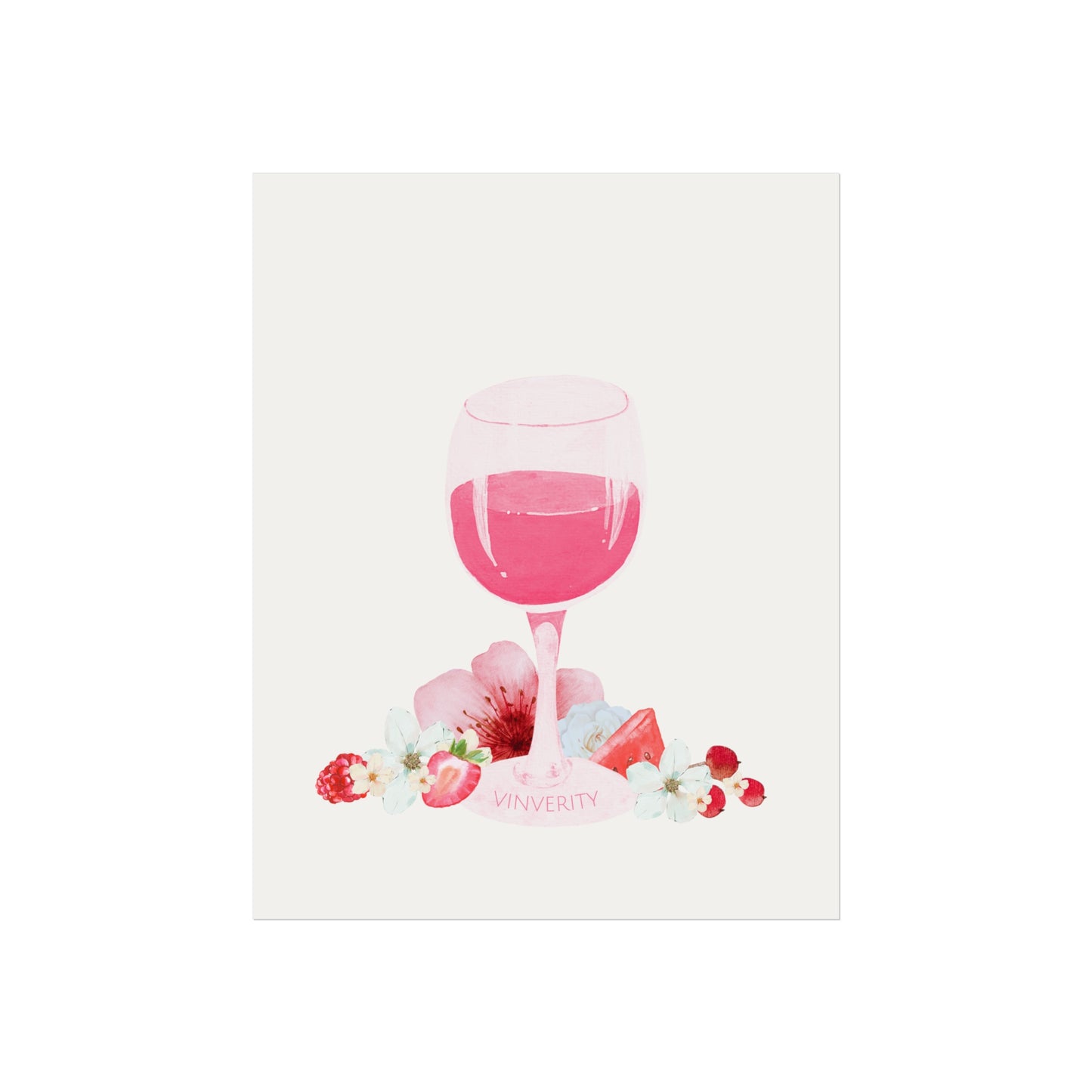 Wine Art Poster "Rosé"