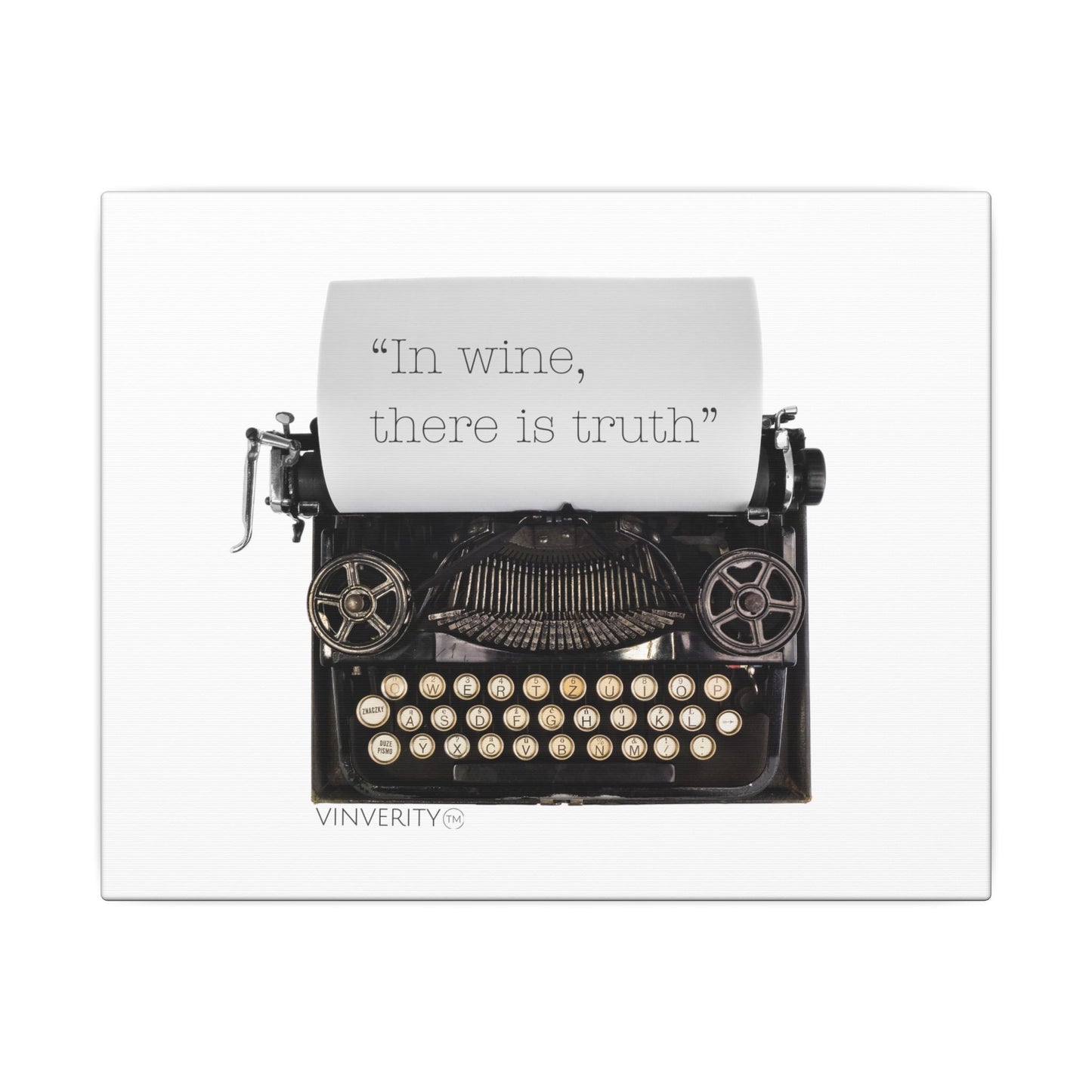 "In wine, there is truth" Canvas Wall Art