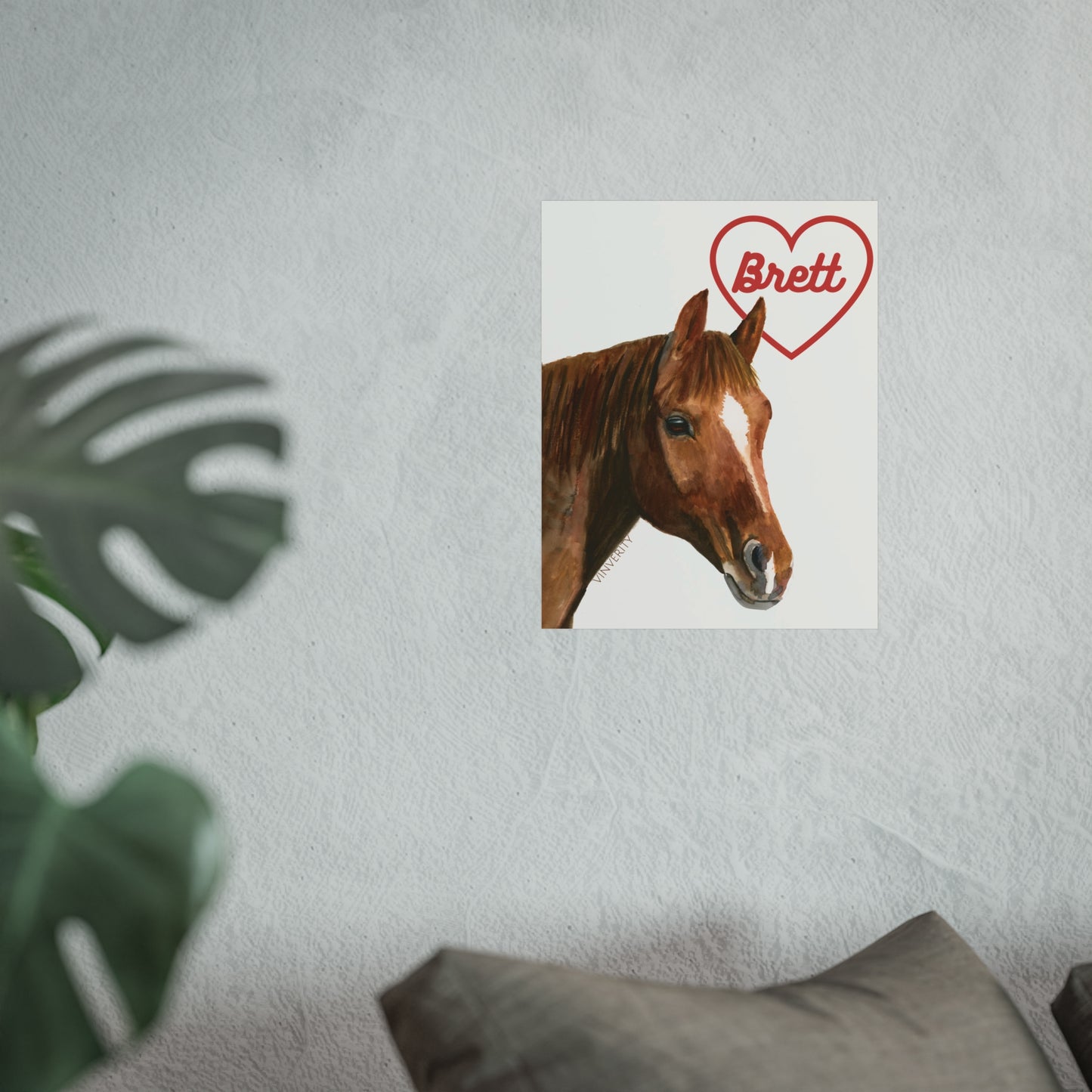 Wine Art Poster "<3 Brett"