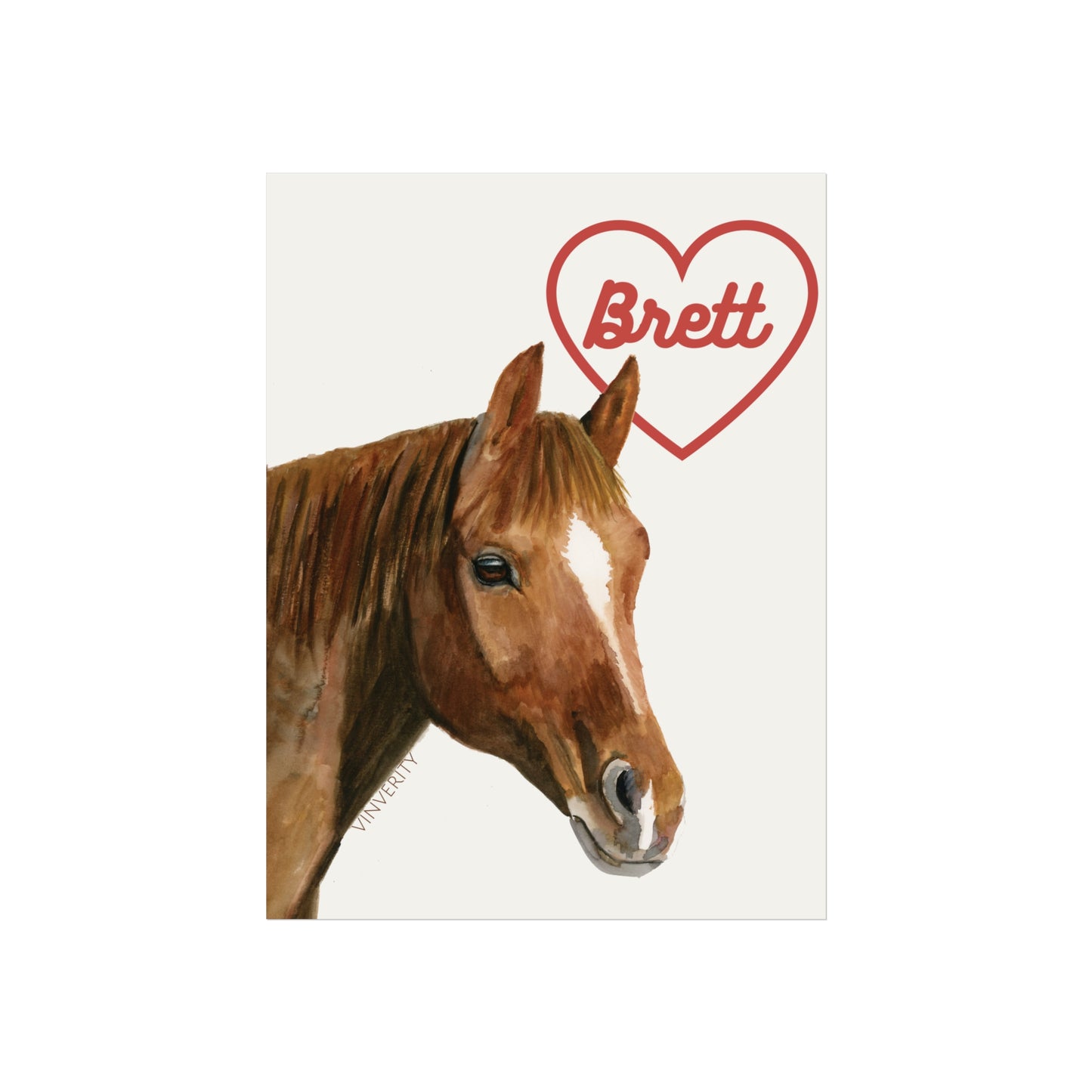 Wine Art Poster "<3 Brett"