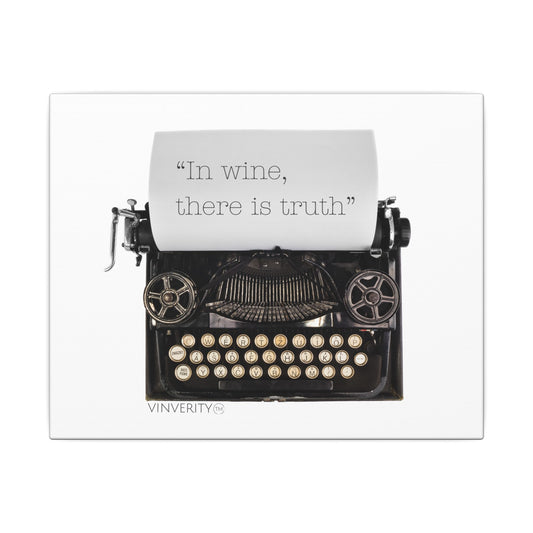 "In wine, there is truth" Canvas Wall Art