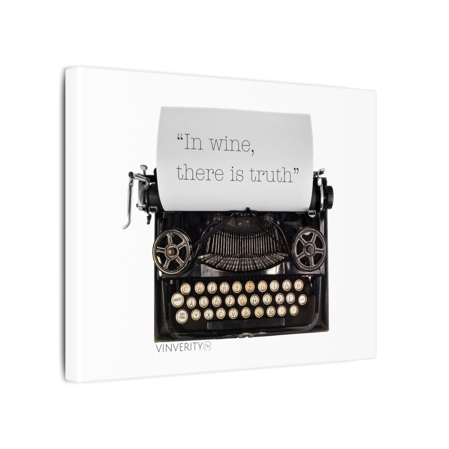 "In wine, there is truth" Canvas Wall Art