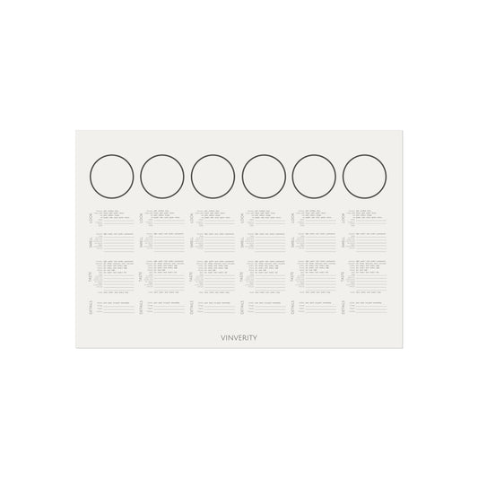 Wine Tasting Mat — Giclée Print (18 × 12 in)