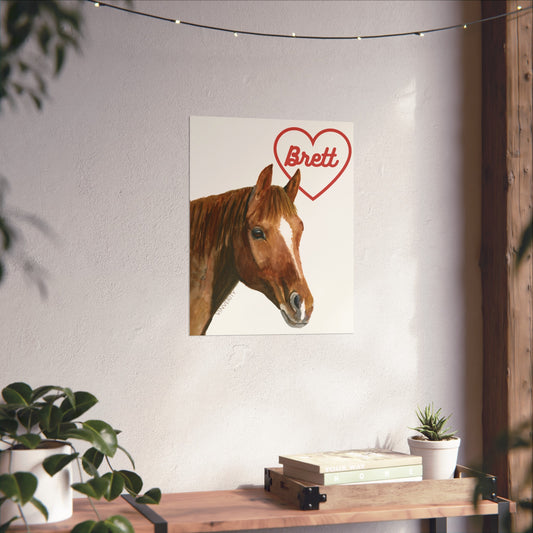 Wine Art Poster "<3 Brett"