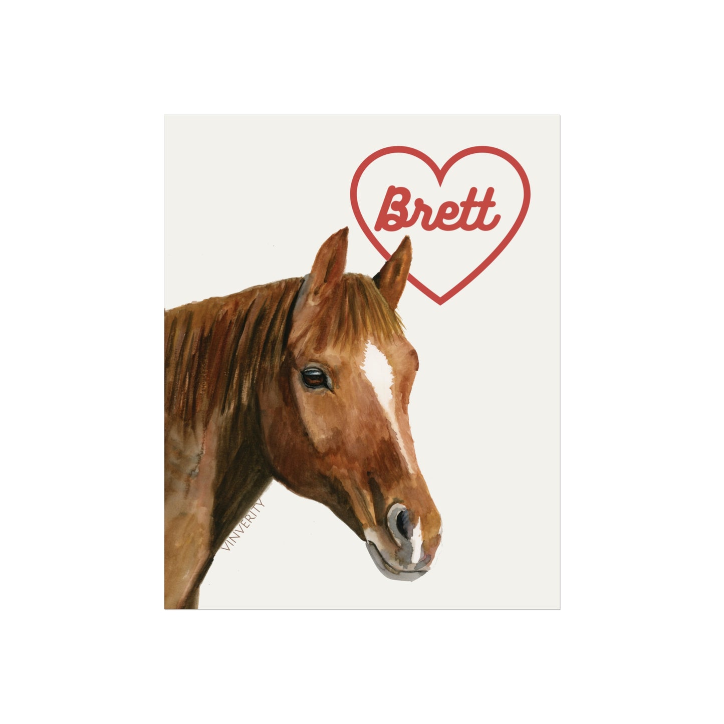 Wine Art Poster "<3 Brett"