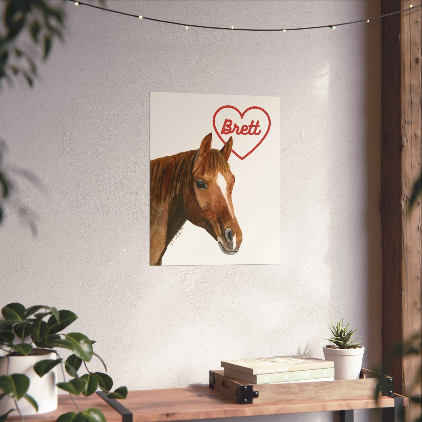 Wine Art Poster "<3 Brett"