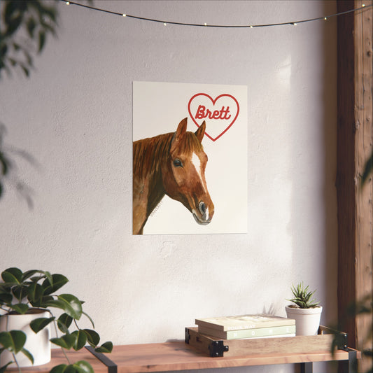 Wine Art Poster "<3 Brett"