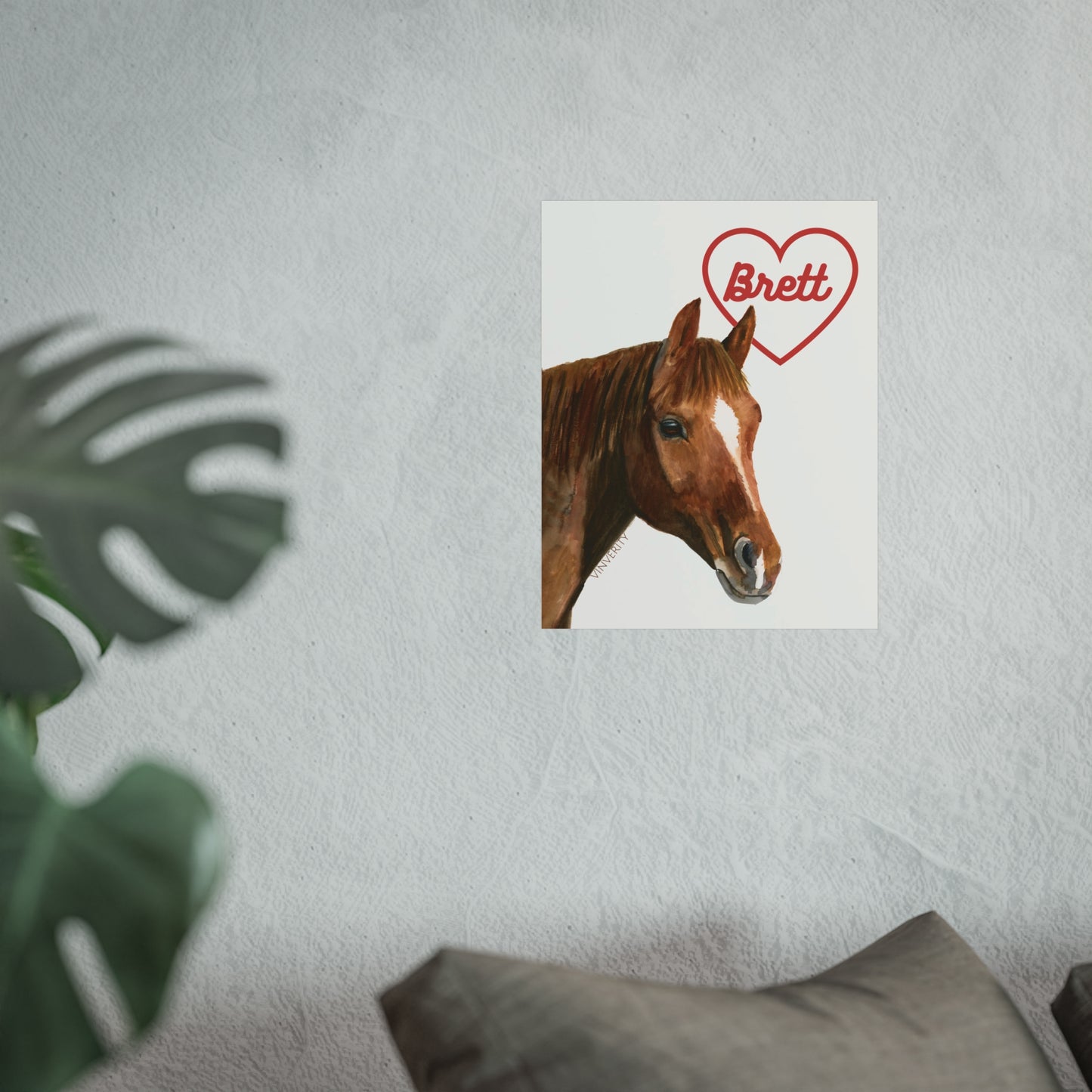 Wine Art Poster "<3 Brett"
