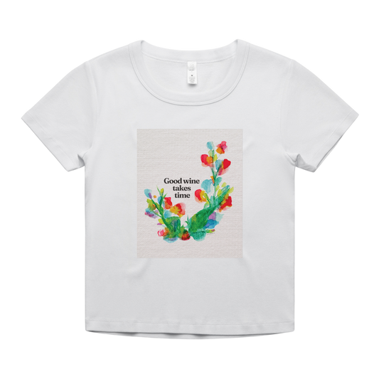 "Good Wine Takes Time" Organic Baby Tee