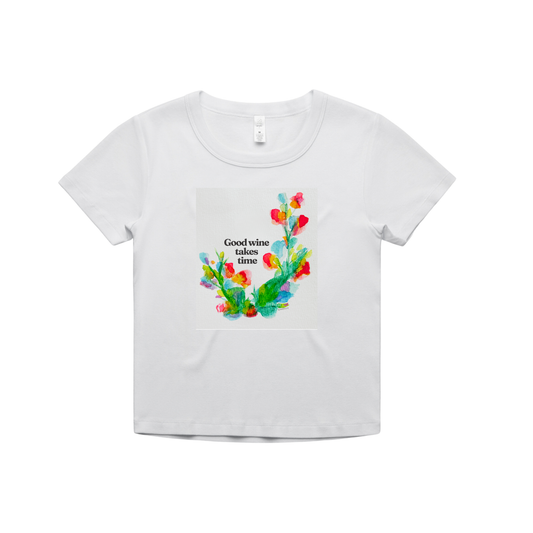 "Good Wine Takes Time" - Organic Baby Tee