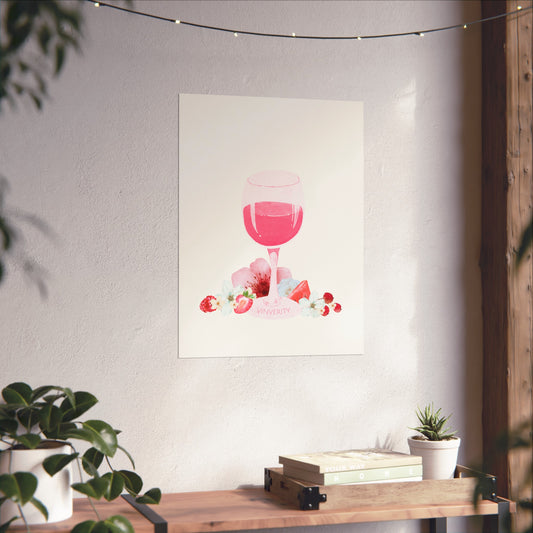 Wine Art Poster "Rosé"
