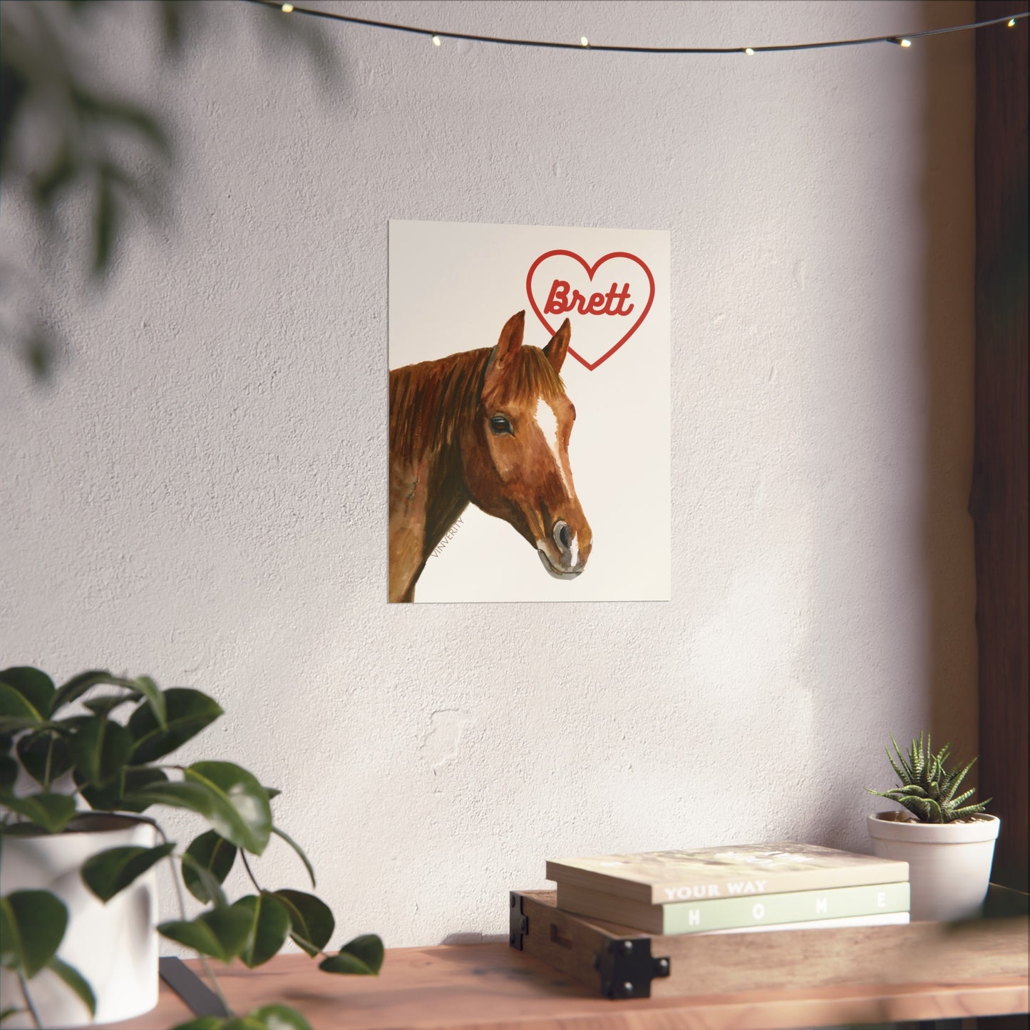 Wine Art Poster "<3 Brett"