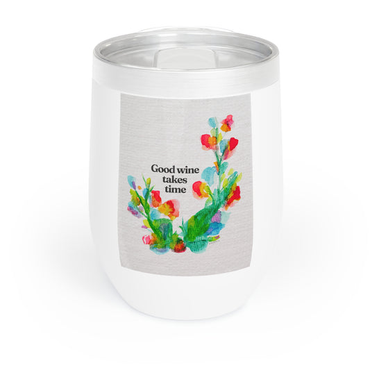 "Good Wine Takes Time" Wine Tumbler