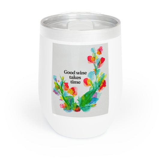"Good Wine Takes Time" Wine Tumbler