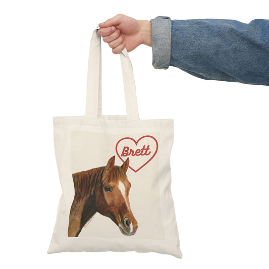 "<3 Brett" Natural Tote Bag