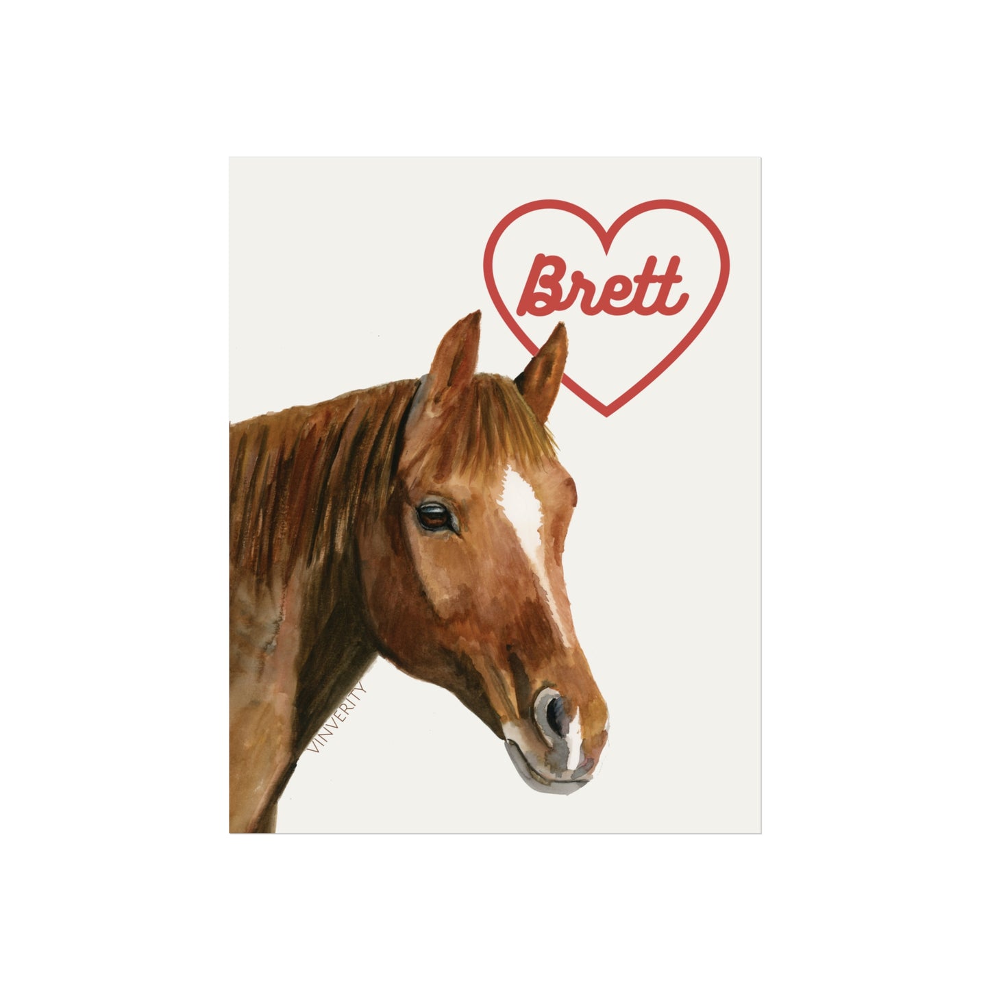 Wine Art Poster "<3 Brett"